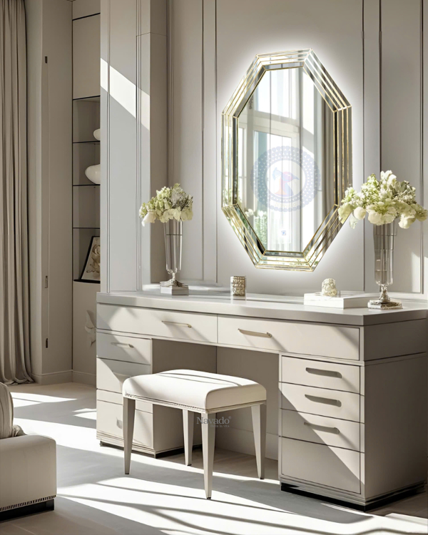 Aurum Octagonal Mirror