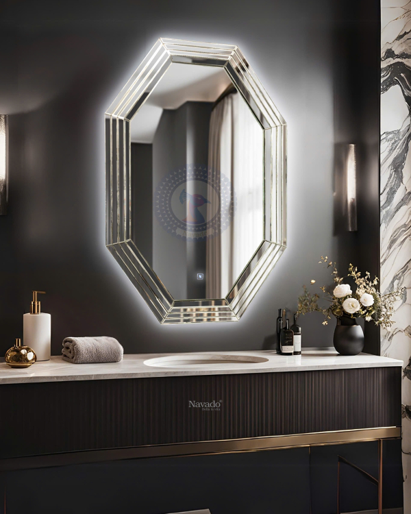 Aurum Octagonal Mirror