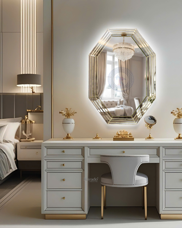 Geometric Luxury LED Mirror