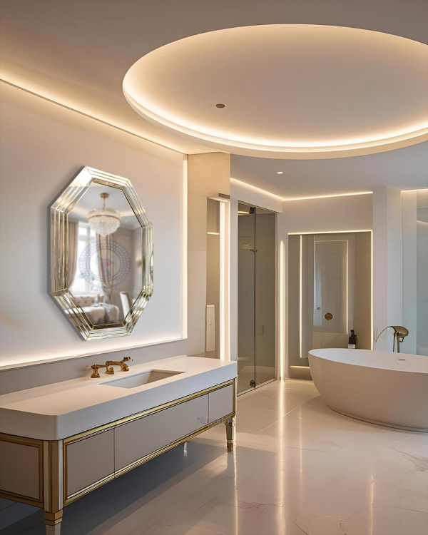 Geometric Luxury LED Mirror