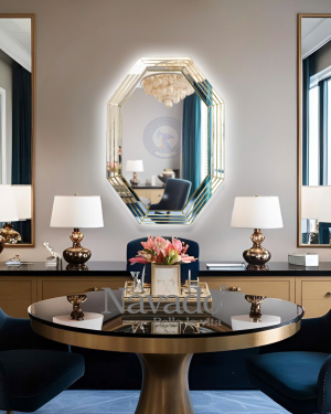 Geometric Luxury LED Mirror