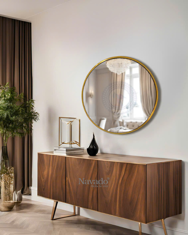 Artistic Gold Round Mirror NAV 3008B