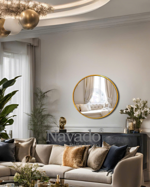 Artistic Gold Round Mirror NAV 3008B