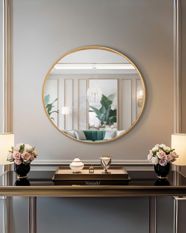 Artistic Golden Rim Vanity Mirror