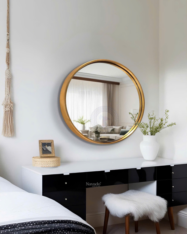 Artistic Golden Rim Mirror