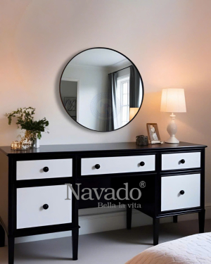 Artistic Black Circle Mirror