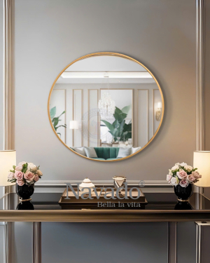 Artistic Golden Rim Mirror