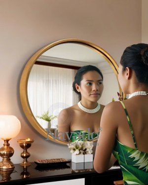 Artistic Golden Rim Vanity Mirror