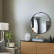 Artistic Black Circle Decoration Mirror