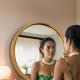 Artistic Golden Rim Mirror