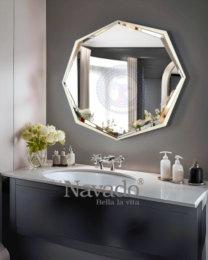 Artistic Octagon Bathroom Mirror Mulini NAV 2108