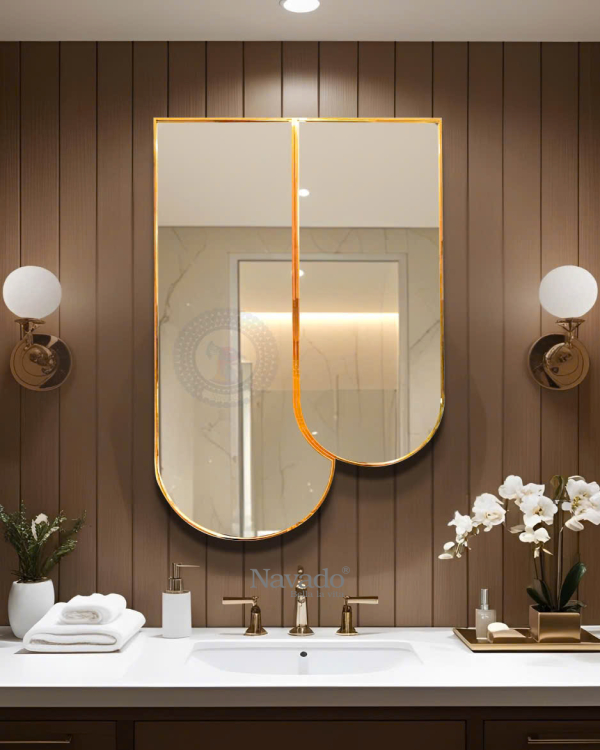 Artistic Dual Curve Mirror
