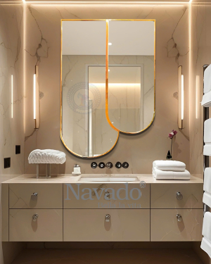 Artistic Dual Curve Mirror