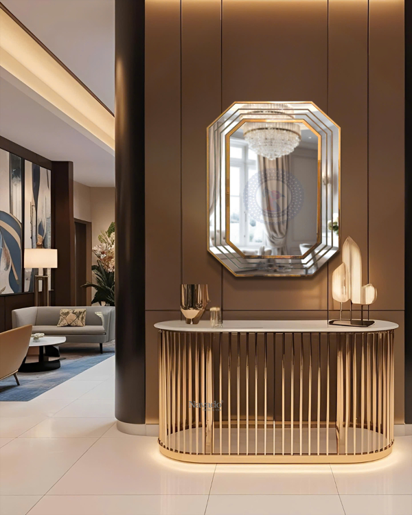 Artistic Octagon Backlit Bathroom Mirror