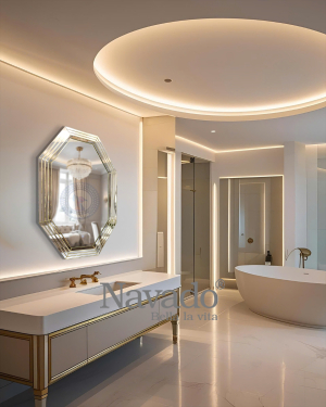 Geometric Luxury LED Bathroom Mirror