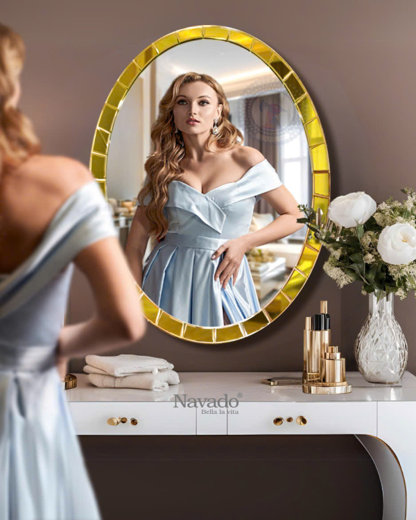 Artistic Oval Vanity Mirror Rossi NAV 2125