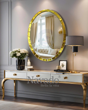 Artistic Oval Decoration Mirror Rossi NAV 2125