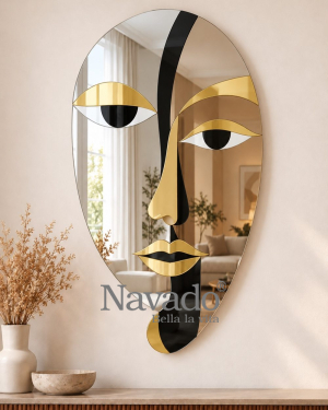 Abstract Face Decorative Mirror