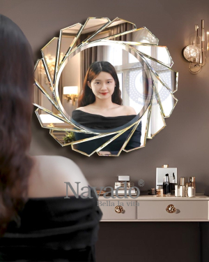 Angular Sunburst Vanity Mirror