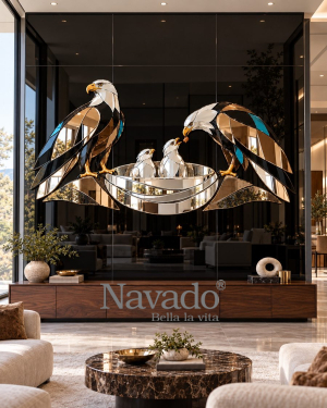 Eagle Family Mirror Art