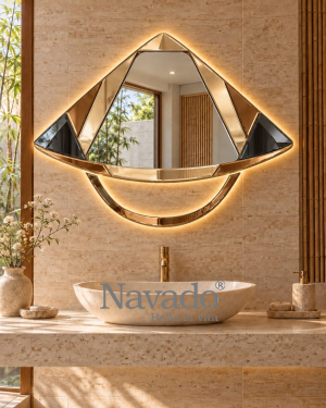 Geometric Arc Bathroom Mirror