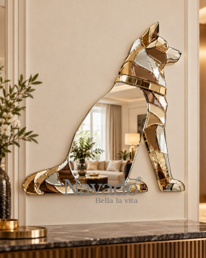 Geometric Cat Decorative Mirror