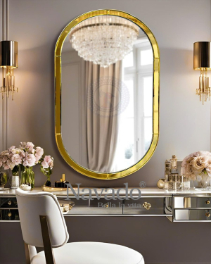 Gold Rim Dressing Mirror