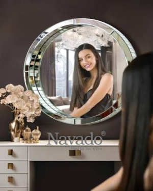 Round Segmented Vanity Mirror