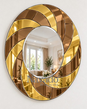 Spiral Gold Decorative Mirror