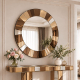 Alternating Segment Round Interior Mirror