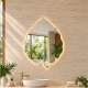Backlit Leaf Bathroom Mirror