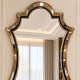 Black Gold Scalloped Interior Mirror