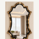 Black Gold Sculpted Wall Mirror