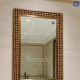 Bronze Bead Bathroom Mirror