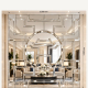 Geometric Mirror Feature Wall