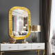 Gold Segmented Rectangle Interior Mirror