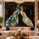 Peacock Pair Mirror Art
