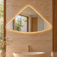 Triangular Backlit Bathroom Mirror