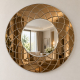 Woven Bronze Round Interior Mirror