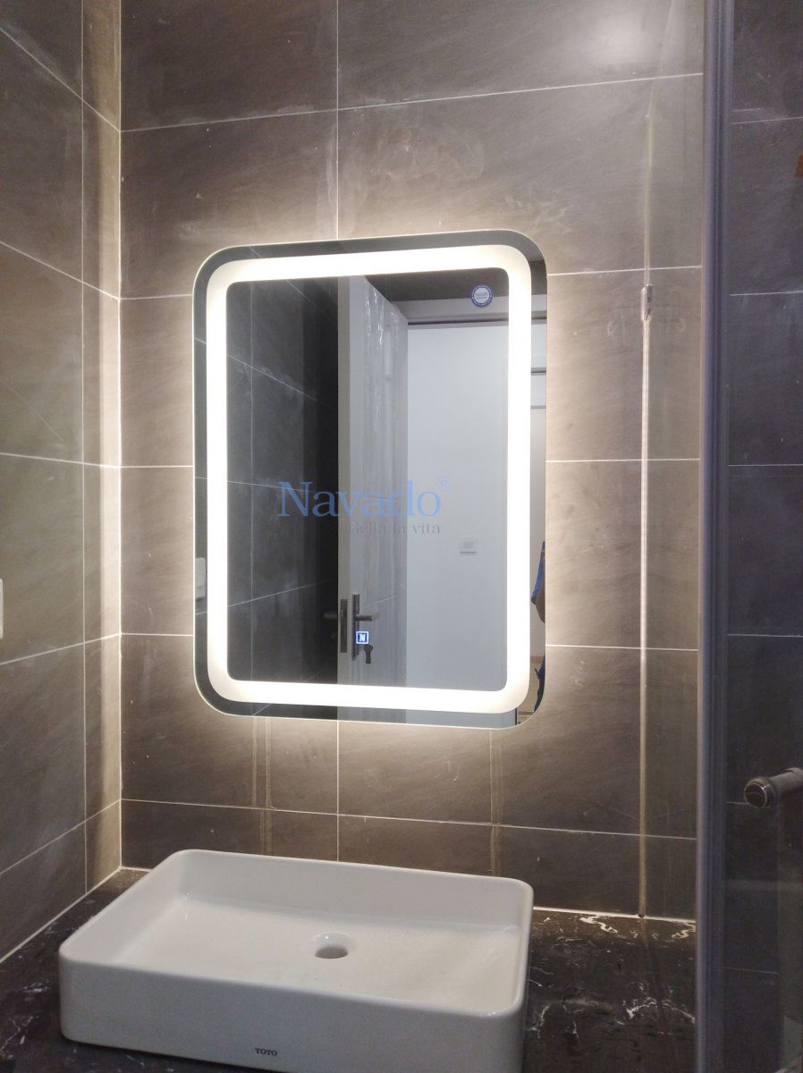 rectangle mirror with led lights