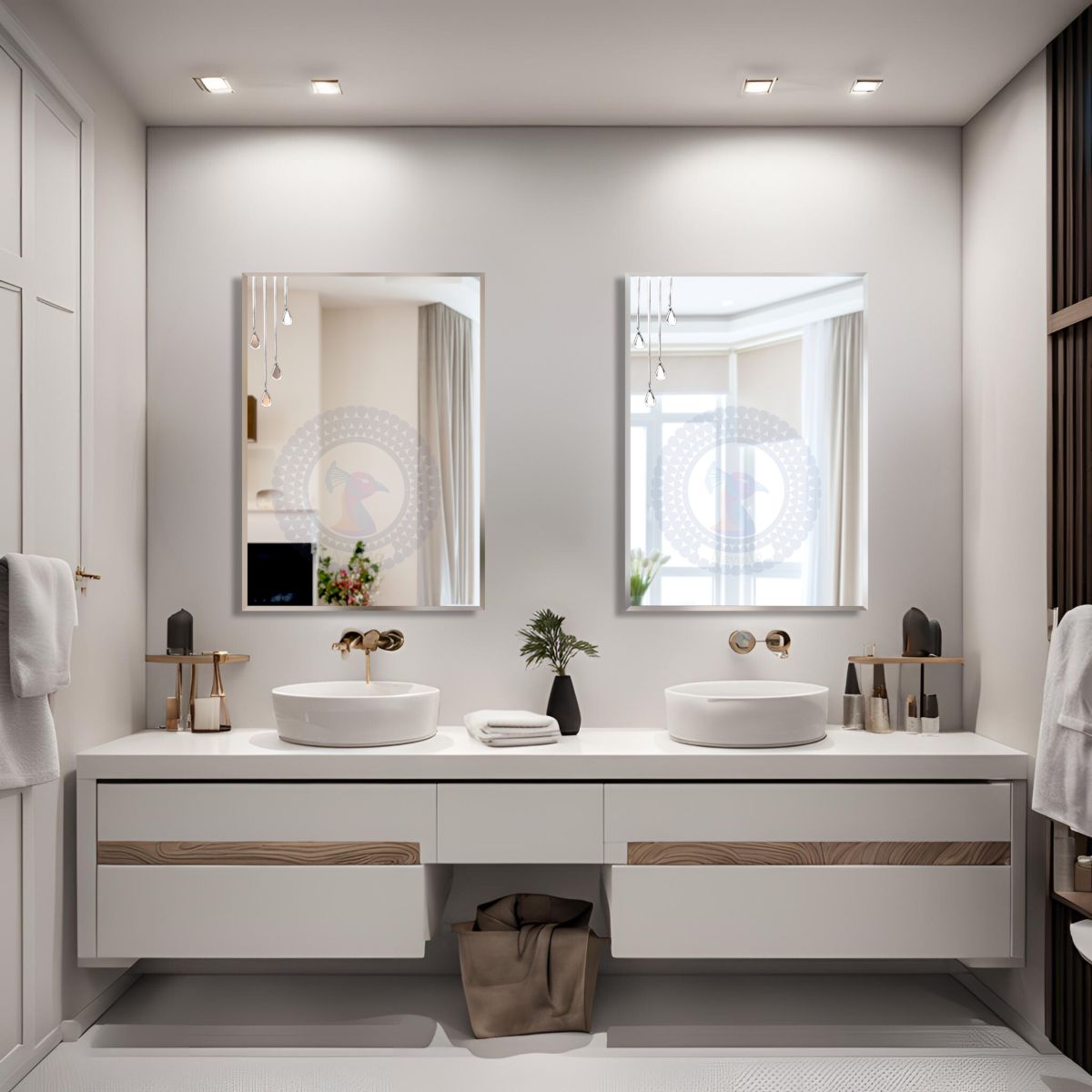 Water drop wall mounted bathroom mirror model