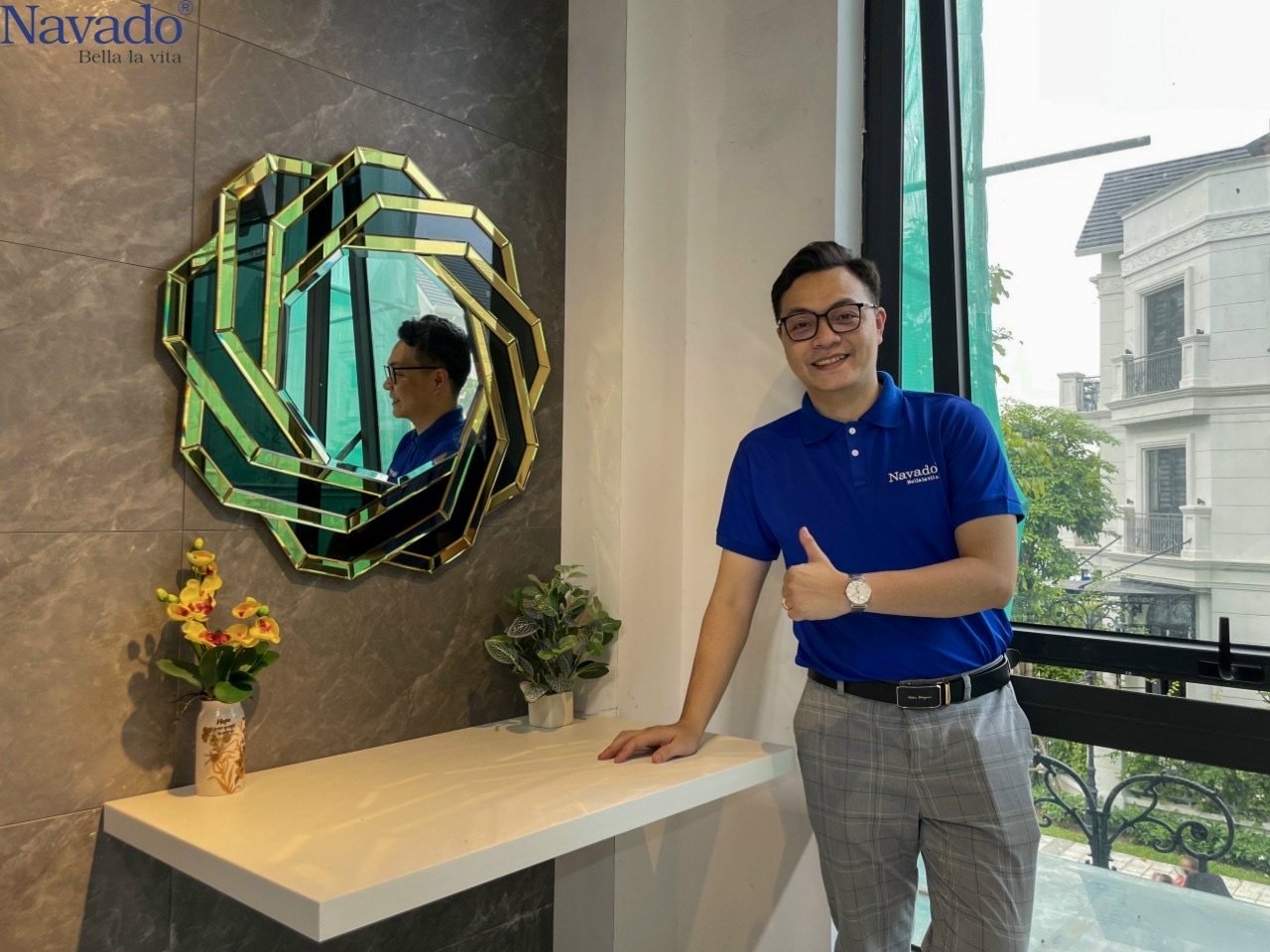 Hand-polished art mirror