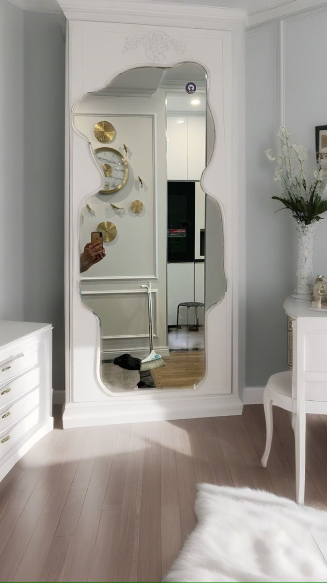 Cute bear shaped wall mounted full length mirror
