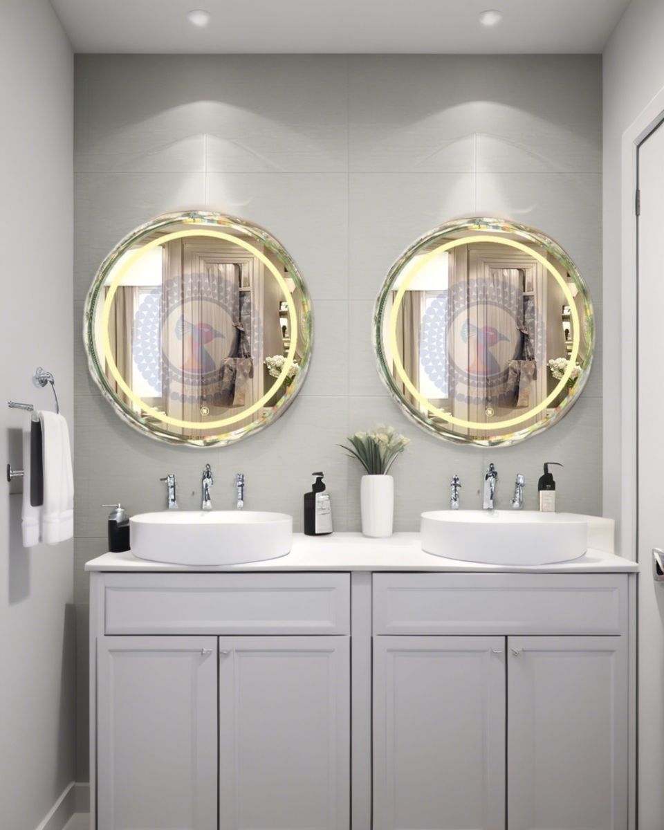 crystal led makeup wall mirror