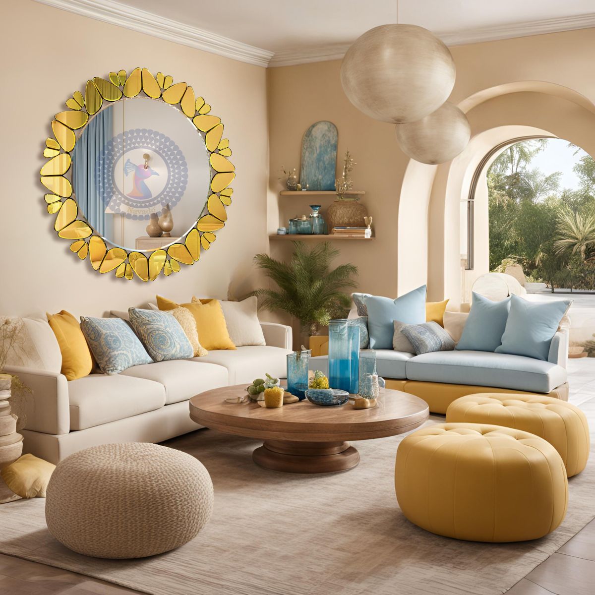 High-class living room wall decoration mirror