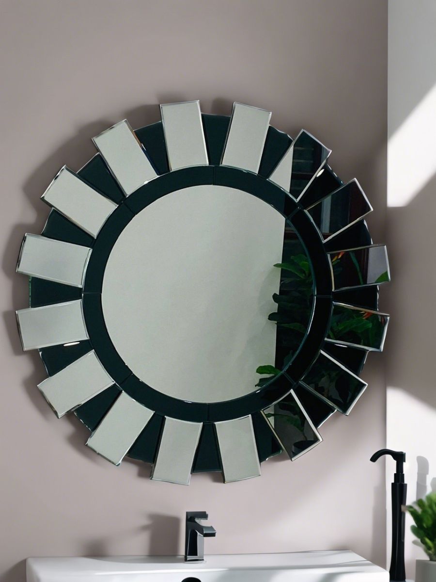 Round bathroom wall mirror