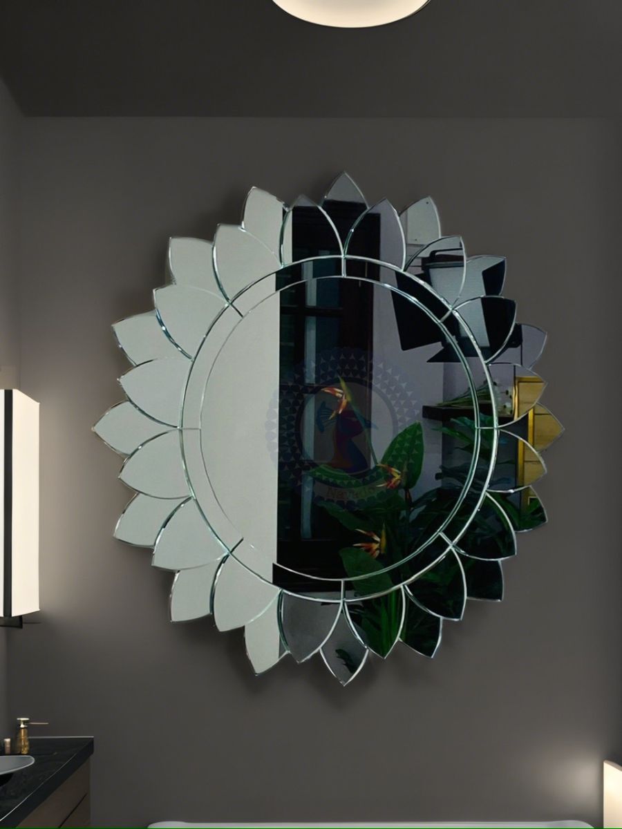Decorative mirror for bathroom wall