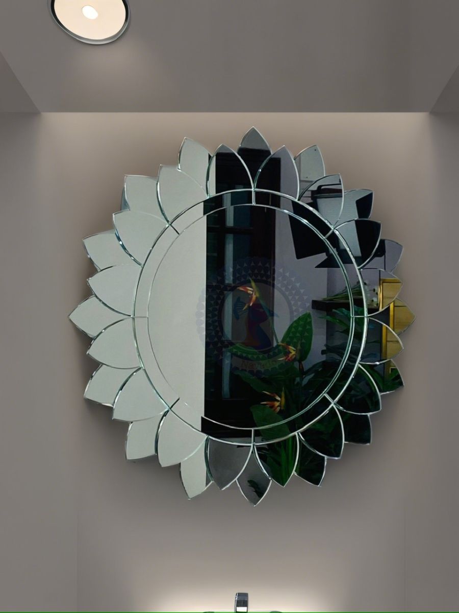 Decorative mirror for bathroom wall