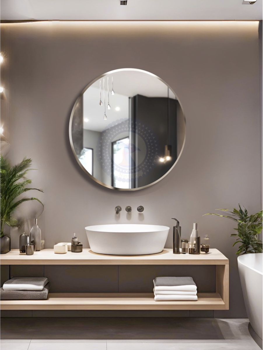 Large Round Wall Art Bathroom Mirror