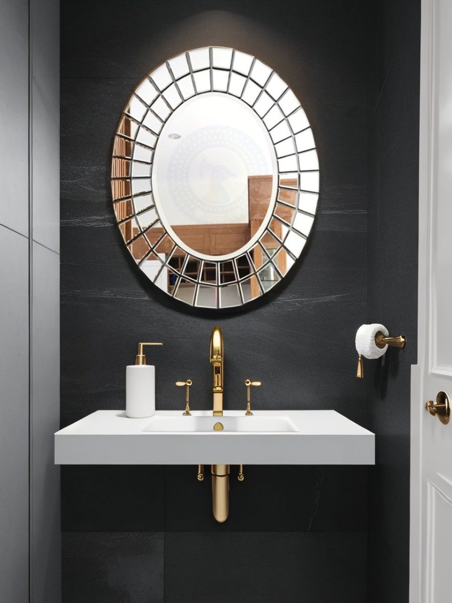 Artistic Mosaic Bathroom Wall Mirror